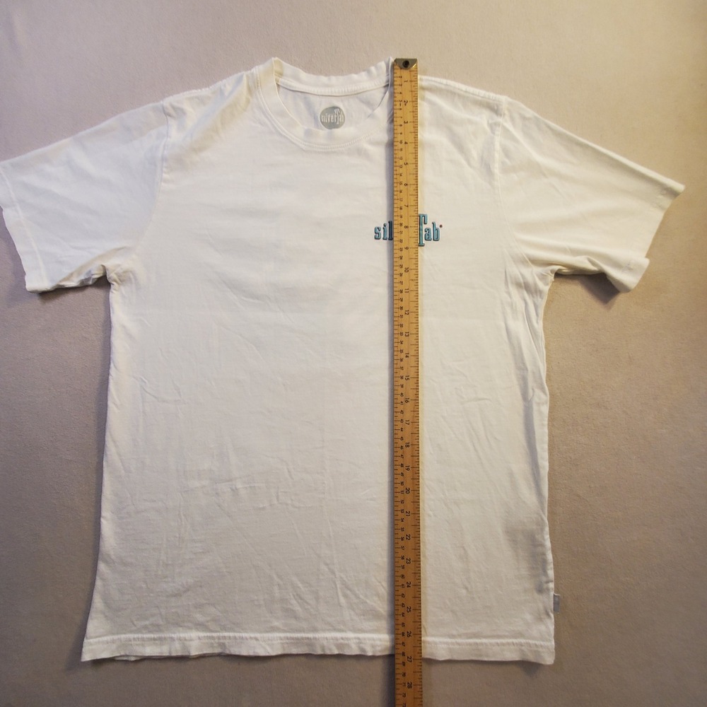 Levis SilverTab Mens Relaxed Graphic T-Shirt White Small 90s Retro Logo Tee - Picture 5 of 9